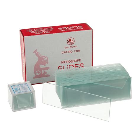 Lab Sail Brand 7101 Glass Microscope Slide Unground and Cover Slips ...