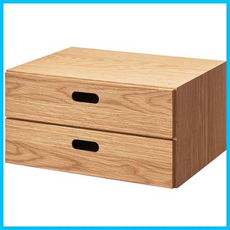 Muji Stucking chest oak half drawer 2-drawers W37 x D28 x H18.5cm Japan ...