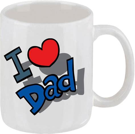 Elligifts I love dad coffee mug 2 Ceramic Coffee Mug Price in India ...
