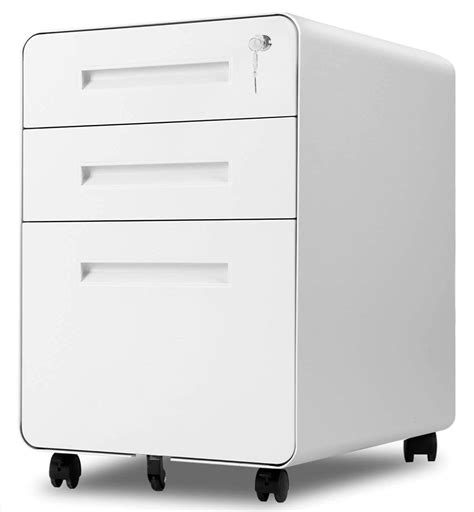 Buy Pataku 3-Drawer Rolling File Cabinet with Lock, Metal Filing ...