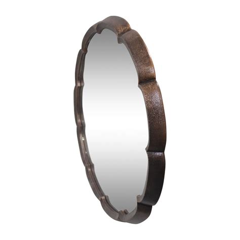 Elegant Metal Wall Hanging Mirror | Gold Finish – Metalsmith