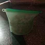 House of Quirk 4pc Reusable Silicone Food Preservation Bag Gallon - Zip ...