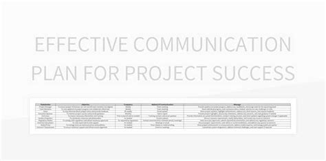 Project Communication Strategy Template 的图像结果