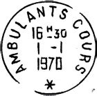 Timbre à date avec mention : AMBULANTS COURS