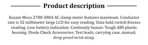 MECO LCD Battery Powered Digital Clamp Meter (KM 2700) : Amazon.in ...