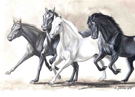 Pencil Drawing Horse Running - pencildrawing2019