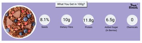 True Elements Crunchy Chocolate Granola 900g - With 100% Dark Chocolate ...
