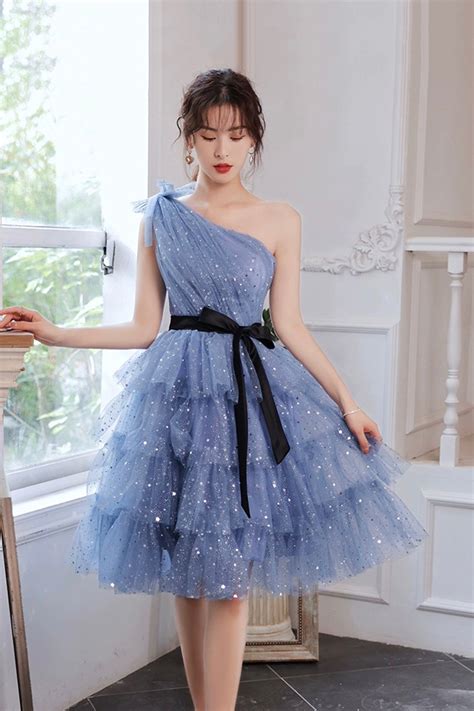 Short Blue Prom Dresses