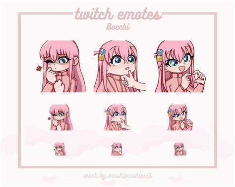 Bocchi From Bocchi the Rock / Twitch Emotes / Discord Emotes / Anime Emotes / Manga Emotes ...