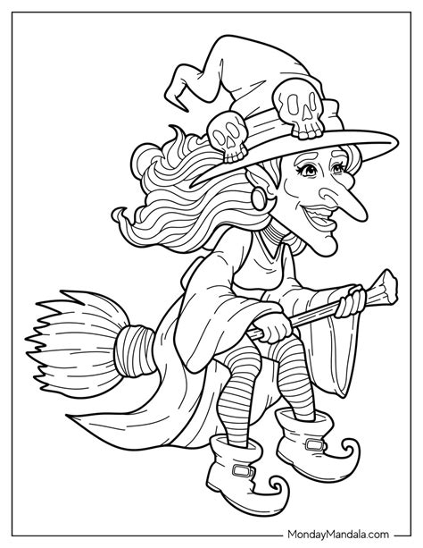 28 Witch Coloring Pages (Free PDF Printables)