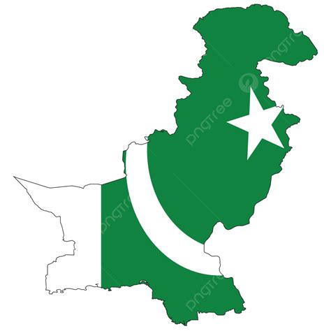 Country Outline With The Flag Of Pakistan National, Silhouette, Language, Contour PNG ...