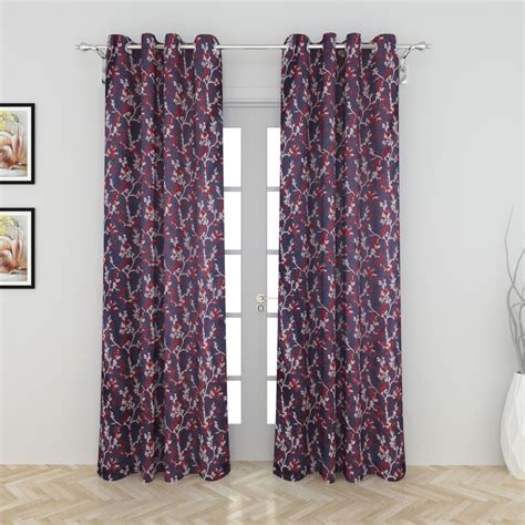 Buy Art of Asia Set of 2 Jacquard Semi-Blackout Door Curtains from Home ...