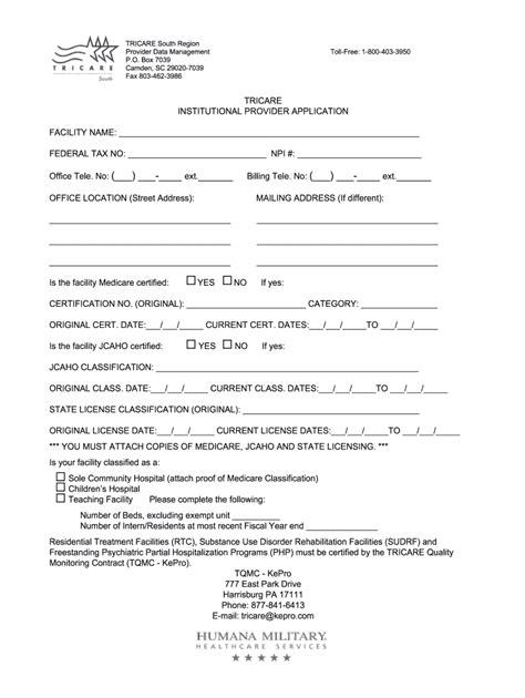 Printable Tricare Referral Form - Printable Forms Free Online
