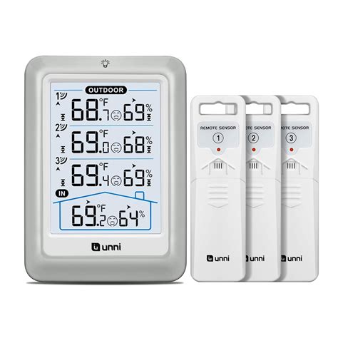 Indoor Outdoor Thermometer Wireless, 4.5 Inch Display Digital ...