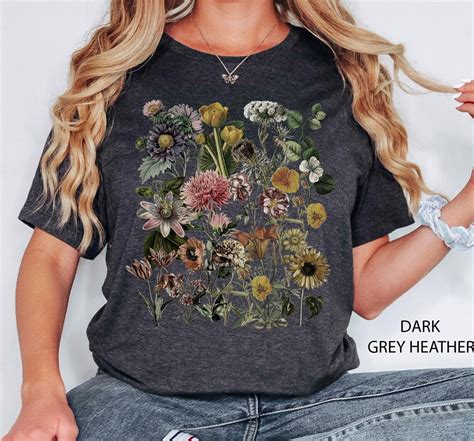 Boho Wildflowers Cottagecore Shirt, Whimsigoth, Plant Shirt, Floral ...