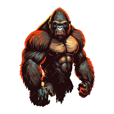 Premium Vector | Angry Gorilla Illustration