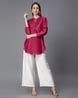 Buy White & Magenta Kurta Suit Sets for Women by INDY RAAGA Online ...
