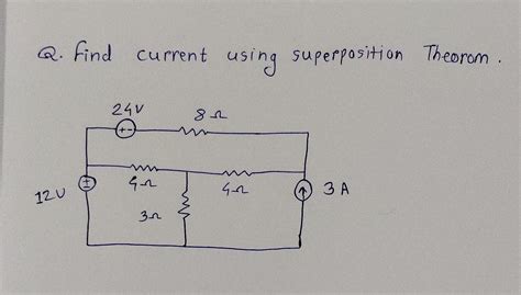 Image result for Find Current Using Superposition Theorem