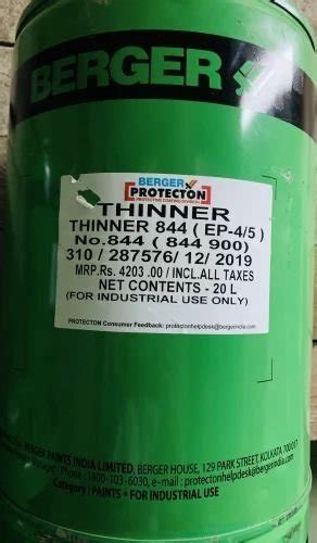 Berger Protecton 844 Thinner Supplier from Nagpur