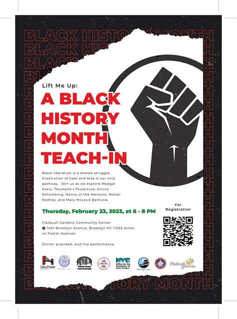 Lift Me Up: Black History Month Teach in, Flatbush Gardens Community ...