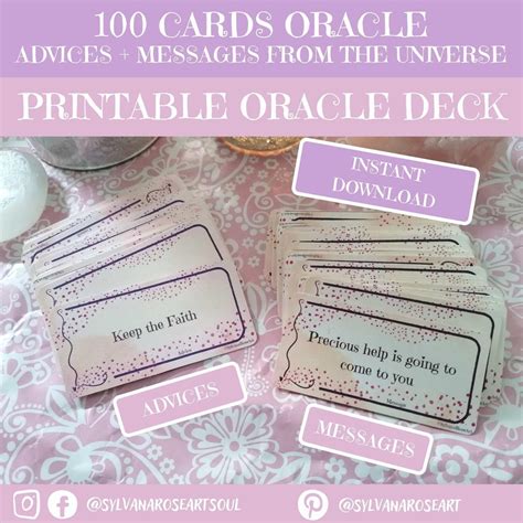 Downloadable Printable Oracle Cards 的图像结果