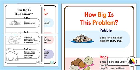 Pebble, Rock, Boulder Problem-Solving Poster