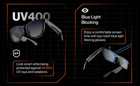Ambrane Glares R Smart Glasses: Blue Light Filtering & UV Protection ...