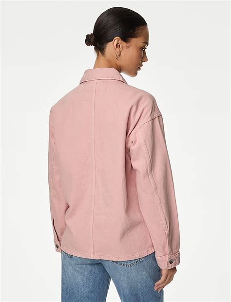Buy Pure Cotton Denim Relaxed Shacket at Marks & Spencer