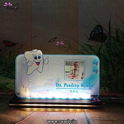 Customized Photo Printed Name Plate for Dentist Buy Online at OSMLY