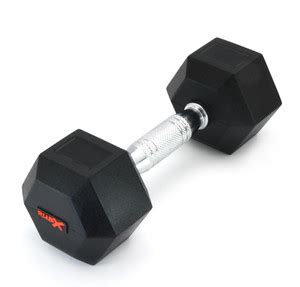 RUBX Rubber Encased Solid Hex Dumbbell Single Piece (2.5 KG SINGLE ...