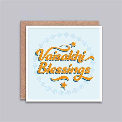 Buy Vaisakhi Blessings Card, Retro Style Design, Vaisakhi Celebrations ...