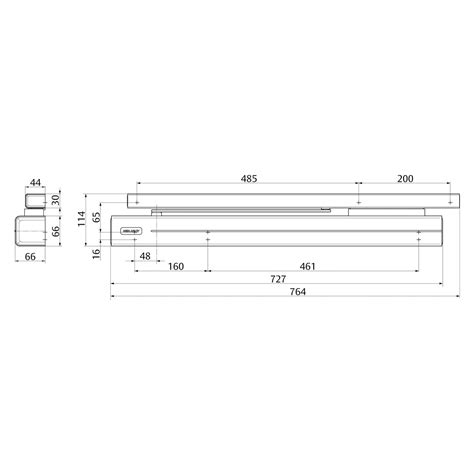 DC700 G-FT BGS Cam Motion security door closer, non-hinge side | ASSA ABLOY