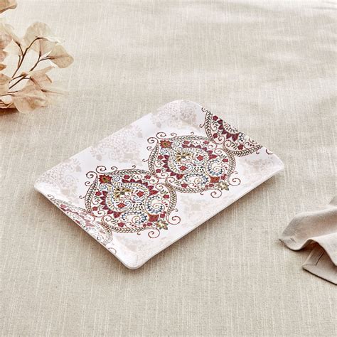 Buy Nesto Stylin Melamine Printed Serving Tray - 31x23cm from Home ...