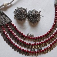 Buy Designer Kundan Necklace Earrings Tika Jewellery Set, Statement ...