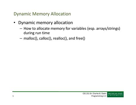 MTf TXl-malloc - Study metrial - Dynamic Memory Allocation Dynamic ...