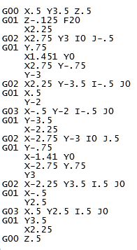 G-Code Program for an 11 Inch Arc 的图像结果