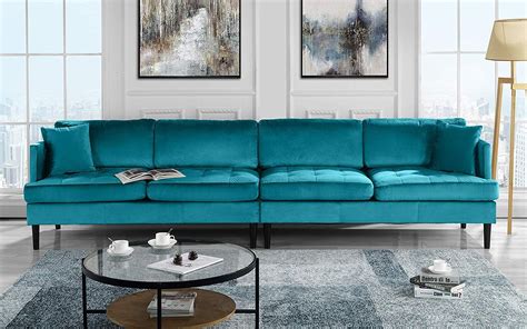 mid century modern velvet sofa