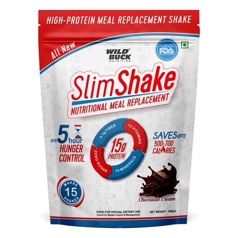 WILD BUCK SlimShake Meal Replacement Shake, High Protein Weight Loss ...