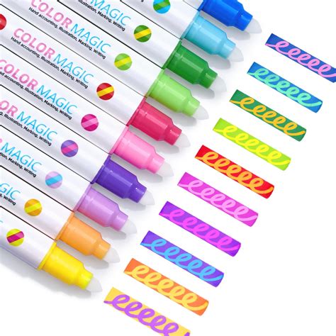 Amazon.com: JoyCat 10 Color Changing Highlighter Pens,Dual Tip Magic ...