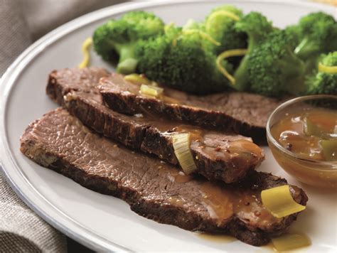 Braised Beef Pot Roast With Leek-Mustard Au Jus - Beef Recipes - LGCM