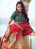 Multicolor Embroidered Wedding Lehenga Choli