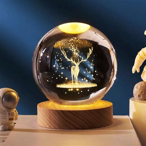 3D Crystal Ball Night Lamp – The Purple Tree
