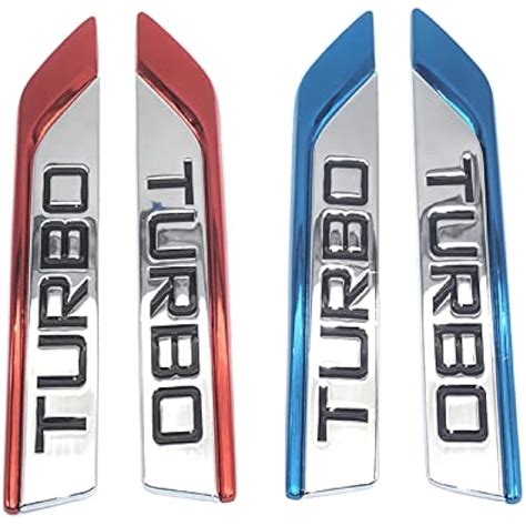 Pair Set Turbo Emblem Letter Car Fender Rear 3D | Ubuy India