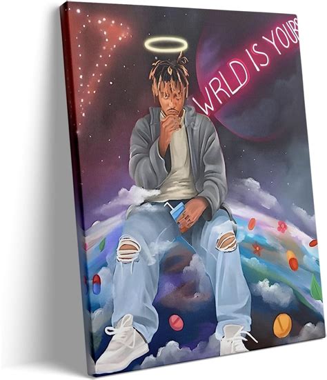 Amazon.com: Juice WRLD Canvas Wall Art Decor - 16X20 inch Vibrant ...