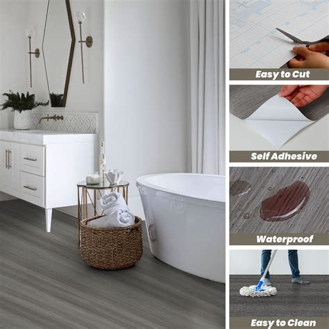 Snapklik.com : Peel And Stick Vinyl Flooring Roll 15.7"x 118"/13 Sq.Ft ...