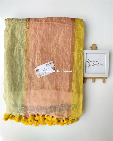 Pure Linen Sarees – Heaven Of Handlooms