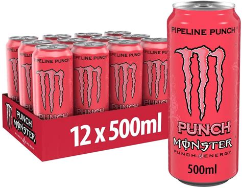 Monster Pipeline Punch Carbonated Energy Drink With A Refreshing Punch ...