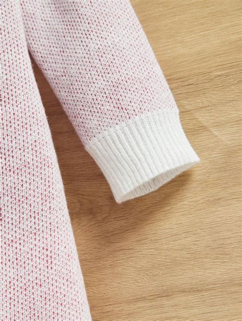 SHEIN Tween Girl Hooded Cardigan With Geometric Pattern, For Children ...