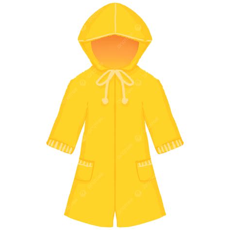 Yellow Rain Coat Clipart, Coat, Raincoat, Rain PNG Transparent Clipart ...