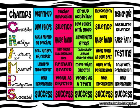 Champs Classroom Management Printables at getgradyblog Blog